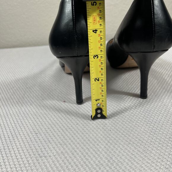 Prada Black Leather Pointed Toe Platform Pumps Size 37.5 US 7 - Picture 5 of 13